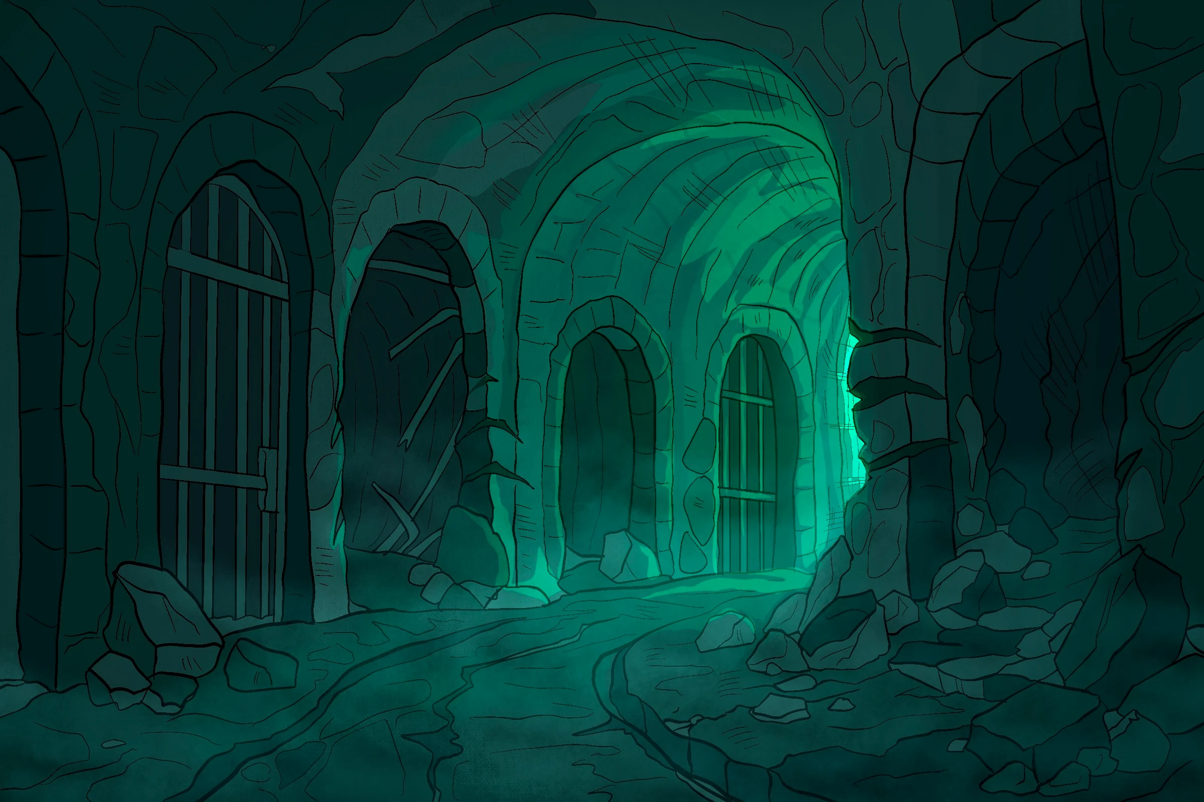 Dungeon Corridors scene